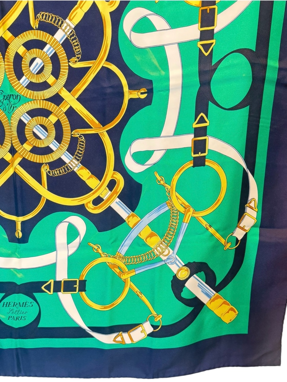 🌈 Hermes Eperon d'Or Carre 90 Silk Scarf - Picture 5 of 6